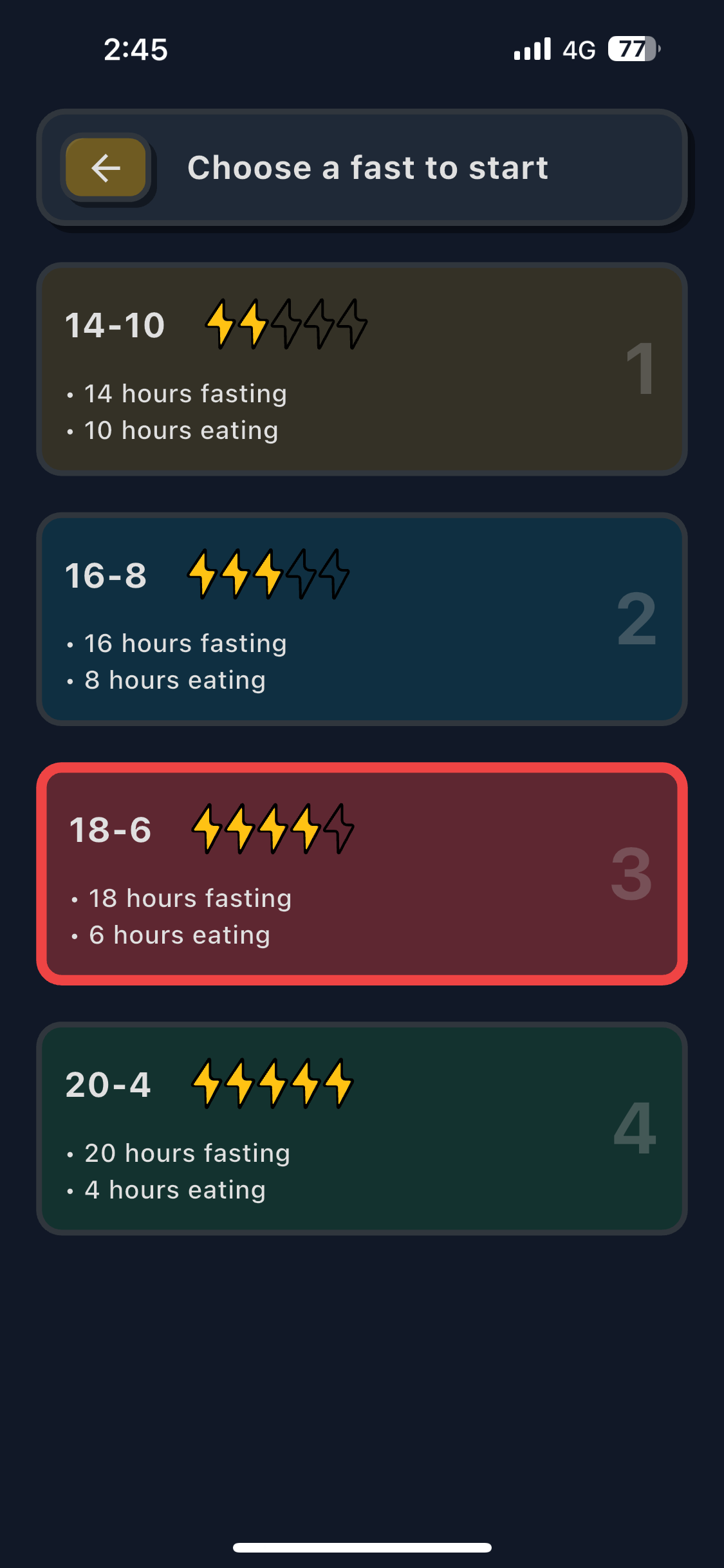 Kocal AI food scanning screen